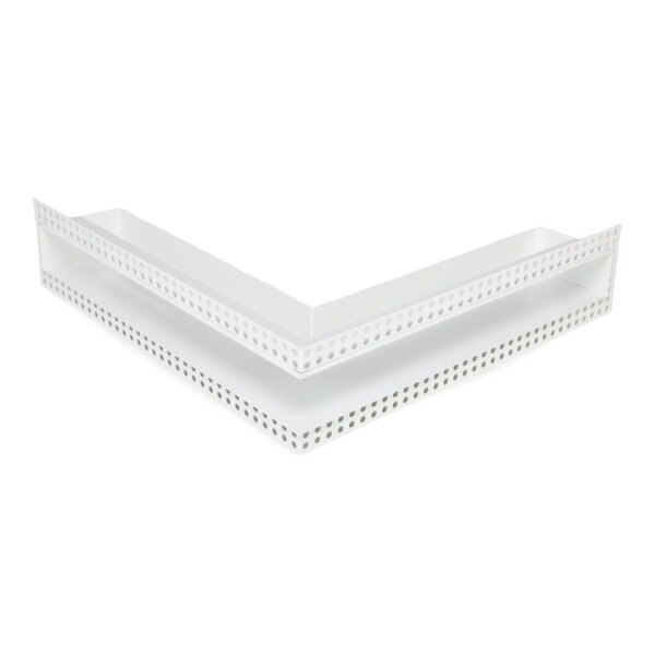 Open Air DOT putzbündige Ventilationsleiste ECKE 500 x 500 x 60 mm, weiß