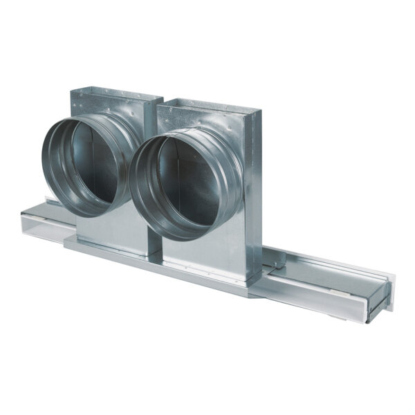 Aluflex twin Anschluss für OA LL, Laufschiene mit 2x Anschluss Ø 125 mm