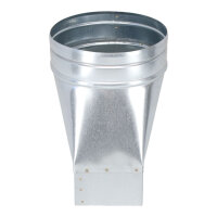 FK Adapter 200 x 90 mm auf &Oslash; 160 mm, symmetrisch