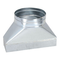 FK Adapter 300 x 90 mm auf Ø 180 mm, symmetrisch