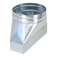 FK Adapter 300 x 90 mm auf Ø 200 mm, symmetrisch