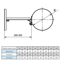 Ø 220 mm Ofenrohr Wandhalter verstellbar