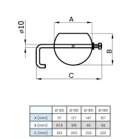 Ø 120 mm Drosselklappe für Ofenrohr