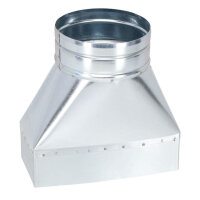 FK Adapter 200 x 90 mm auf Ø 125 mm, asymmetrisch