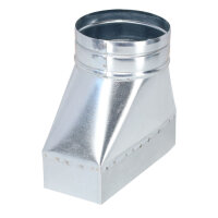 FK Adapter 200 x 90 mm auf Ø 125 mm, asymmetrisch