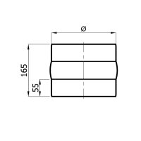 &Oslash; 130 mm Ofenrohr Verbinder