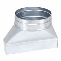 FK Adapter 250 x 50 mm auf &Oslash; 160 mm, asymmetrisch