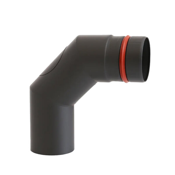 Ø 80 mm Pelletofenrohr Bogen 90° - 3-tlg. - mit Revision