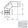 Ø 80 mm Pelletofenrohr Bogen 90° - 3-tlg. - mit Revision