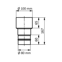 Ø 80 mm Pelletofenrohr Erweiterung auf Ø...