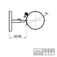 Ø 100 mm Pelletofenrohr Wandhalter verstellbar