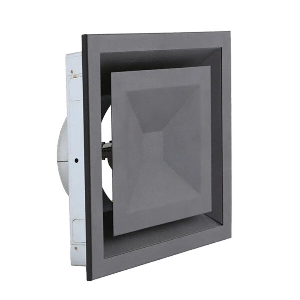 Luftventil quadratisch Ø 150 mm, schwarz