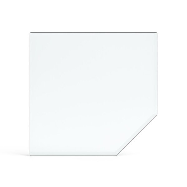 Funkenschutzplatte Glas für Kaminofen Fünfeck 110 x 110 x 0,8 cm