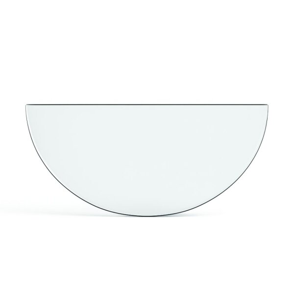 Funkenschutzplatte Glas für Kaminofen Halbkreis 40 x 80 x 0,6 cm