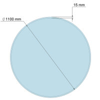 Funkenschutzplatte Glas für Kaminofen Kreis 110 x...