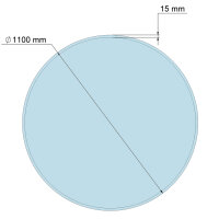 Funkenschutzplatte Glas für Kaminofen Kreis 110 x...