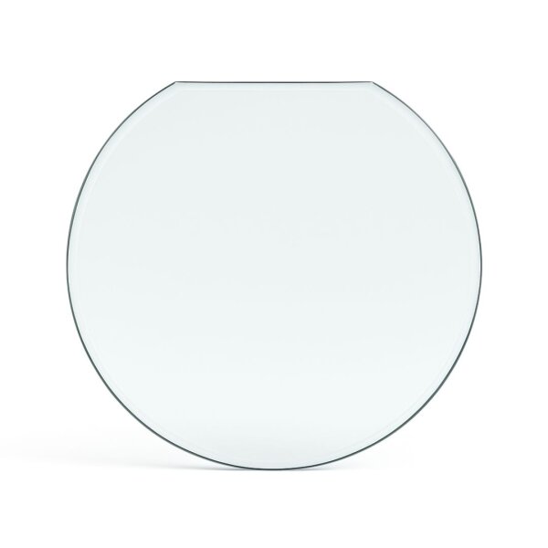 Funkenschutzplatte Glas für Kaminofen Kreisabschnitt 75 x 100 x 0,6 cm