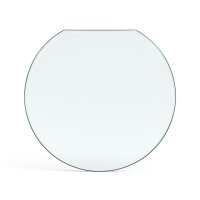 Funkenschutzplatte Glas für Kaminofen Kreisabschnitt...