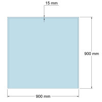 Funkenschutzplatte Glas für Kaminofen Quadrat 90 x...