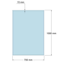 Funkenschutzplatte Glas für Kaminofen Rechteck 100 x...