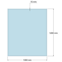Funkenschutzplatte Glas für Kaminofen Rechteck 120 x...