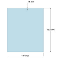 Funkenschutzplatte Glas für Kaminofen Rechteck 120 x...