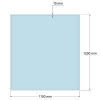 Funkenschutzplatte Glas für Kaminofen Rechteck 120 x...