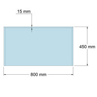 Funkenschutzplatte Glas für Kaminofen Rechteck 45 x...