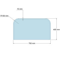 Funkenschutzplatte Glas für Kaminofen Rechteck...