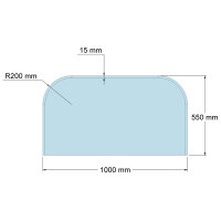 Funkenschutzplatte Glas für Kaminofen Rechteck...