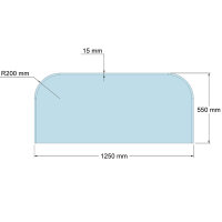 Funkenschutzplatte Glas für Kaminofen Rechteck...