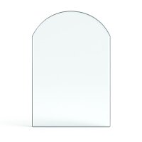 Funkenschutzplatte Glas für Kaminofen Rundbogen 130...