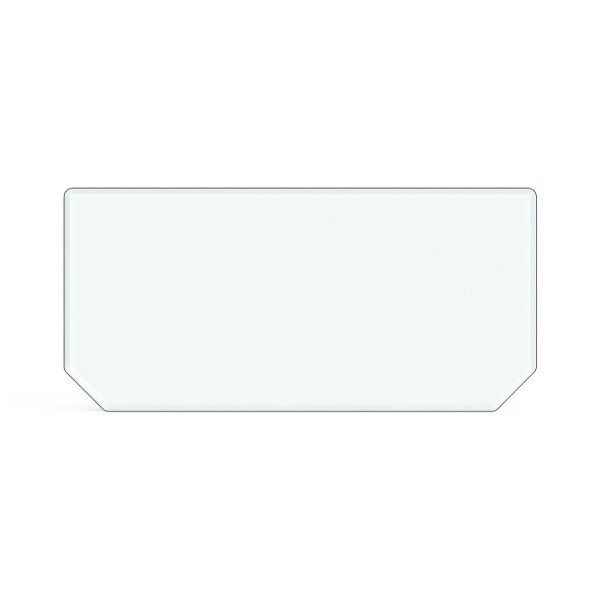 Funkenschutzplatte Glas für Kaminofen Sechseck 100 x 50 x 0,6 cm