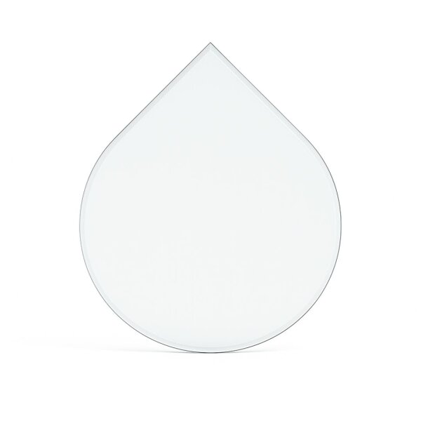 Funkenschutzplatte Glas für Kaminofen Tropfen 100 x 100 x 0,6 cm