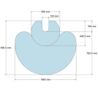 Funkenschutzplatte Glas für Kaminofen zweiteilig...