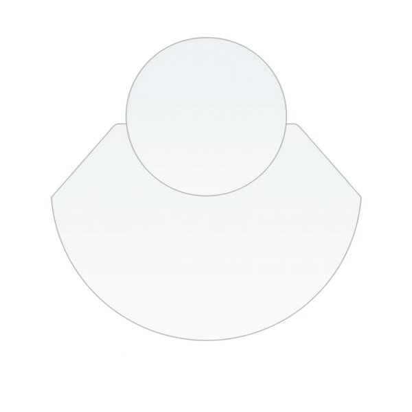 Funkenschutzplatte Glas für Kaminofen zweiteilig Kreis