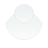 Funkenschutzplatte Glas für Kaminofen zweiteilig Kreis