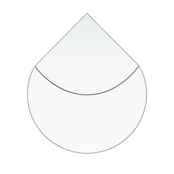 Funkenschutzplatte Glas für Kaminofen zweiteilig Tropfenform