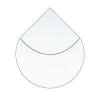 Funkenschutzplatte Glas für Kaminofen zweiteilig...