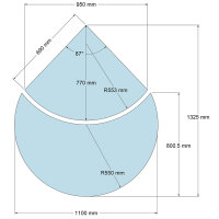 Funkenschutzplatte Glas für Kaminofen zweiteilig...