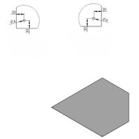 Funkenschutz Stahlbodenplatte Schwarz F&uuml;nfeck 110 x 110 cm