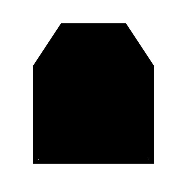 Funkenschutz Stahlbodenplatte Schwarz Sechseck 120 x 100 cm