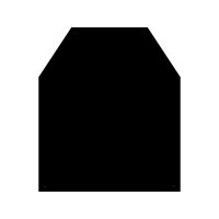 Funkenschutz Stahlbodenplatte Schwarz Sechseck 120 x 100 cm