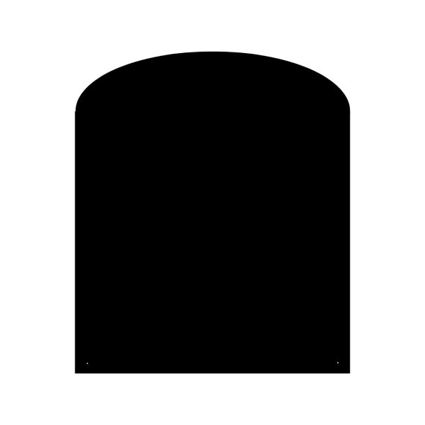 Funkenschutz Stahlbodenplatte Schwarz Segmentbogen 120 x 100 cm