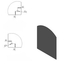 Funkenschutz Stahlbodenplatte Schwarz Segmentbogen 120 x 100 cm