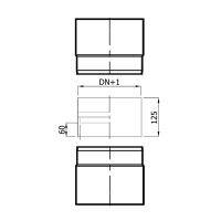 &Oslash; 160 mm Ofenrohr Verbinder FF