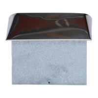 FK Au&szlig;enluft-Anschluss mit Insektenschutzgitter, Abdeckung Edelstahl, 150 x 50 mm