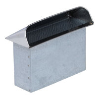 FK Au&szlig;enluft-Anschluss mit Insektenschutzgitter, Abdeckung Edelstahl, 150 x 50 mm