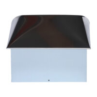 FK Au&szlig;enluft-Anschluss mit Insektenschutzgitter, Abdeckung Edelstahl, 200 x 90 mm