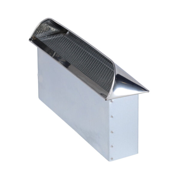 FK Außenluft-Anschluss mit Insektenschutzgitter, Abdeckung Edelstahl, 250 x 50 mm